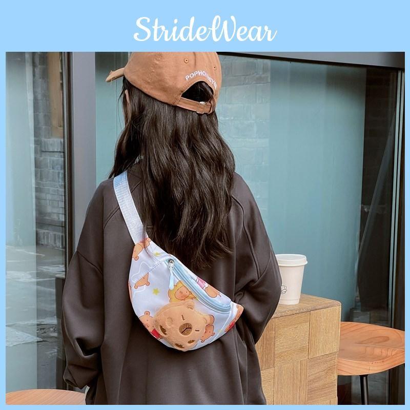 Capybara Plush Printed Crossbody Chest Bag Children Cartoon Leisure Pack Waist