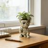Funny French Planter Pot, Creative Dog Flower Pot, Garden Decor Statue, Unique Outdoor Plant Container