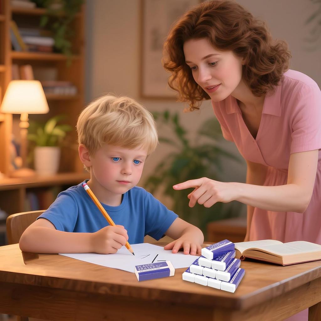 10 Pack Pencil Erasers, Soft, and Durable Erasers for Pencils, Perfect for Artists and Professionals, Long-Lasting Erasing Performance