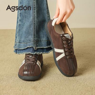 Augustine Brown German Training Shoes New Autumn and Winter Thin Platform Ballet Style Forrest Gump Casual Sports Shoes
