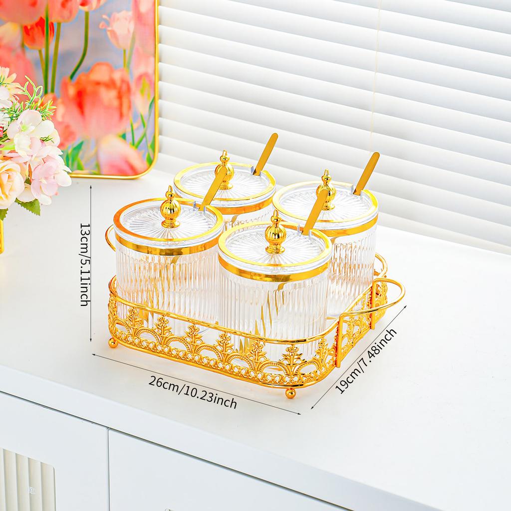 Seasoning Box Household Kitchen Light Luxury Seasoning Storage Box Desktop Seasoning Bottle Jar Sealing Seasoning Salt Jar Seasoning Jar