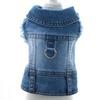 Bichon Pet Denim Vest with Leash Buckle for All Seasons