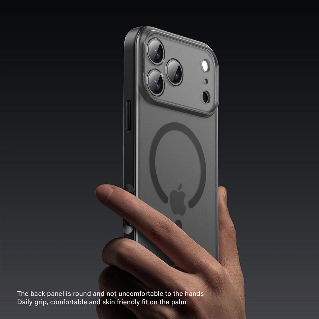 IPAKY For iPhone 17 Pro Max Magnetic Case Shockproof PC+TPU Matte Phone Cover