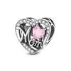 Mother's Day 925 Silver Charms Warm LOVE MOM Beads Pendant Fit Bracelet Diy Woman Jewelry
