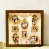 DIY Mini Photo Frame Box Lighted Memory Display Case Personalized Family Museum Silhouette Frame Kit