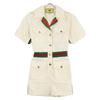 Gucci Xadidas Adidas [Domestic Regular] 703000 ZAI22 Short Jumpsuit GGxTrefoil Shelly Line Short Jumpsuit/ Overall All-in-one 38 IvoryUsed