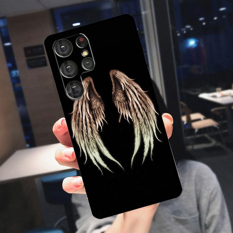 Exquisite Wings Cover For Samsung Galaxy S23 S24 S25 Ultra S21 S22 S20 S9 S10 Plus S21 FE S24 FE Phone Case
