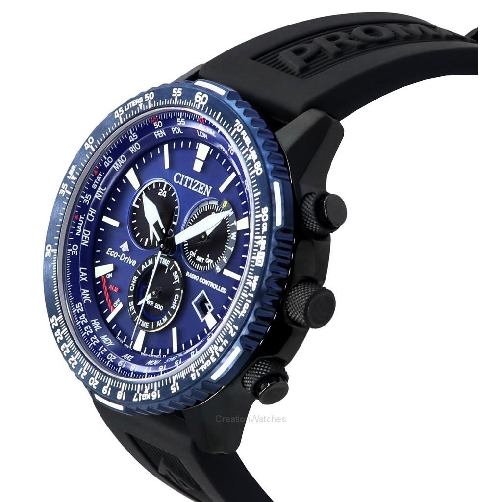 Citizen Promaster Sky A-T Radio Controlled Chronograph Blue Dial Eco-Drive Diver's CB5006-02L 200M Men's Watch