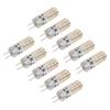 10 stk G4 LED-pære 1,5W DC12V Varmhvit 3000K 110LM Tostifts pærer LED for skapbelysning gårdsplass