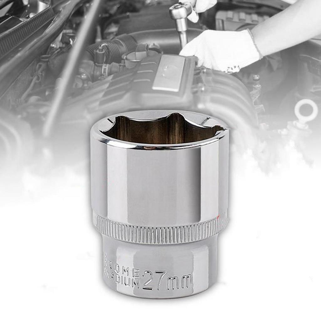 36mm Socket 6-Point Socket with Rust-Proof Drive Steel Axle Shaft Nut Remover for 1/2 Inch Ratchet Wrench System Truck Car