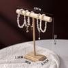 Handmade Jewelry Organiser for Bracelets and Bangles Elegant Necklace and Hair Band Display Stand with Wooden Base