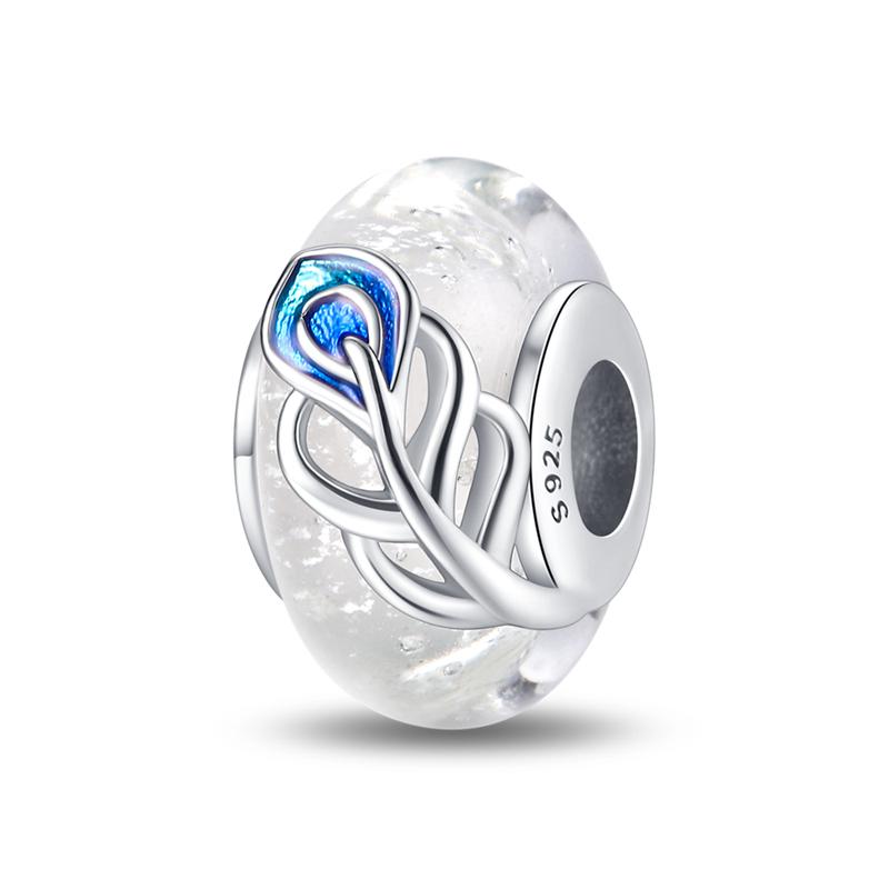 Colorful Night Light Beads Charm Copper Plated Fit Charms Copperoriginal Bracelet For Jewelry Making Diy Charm