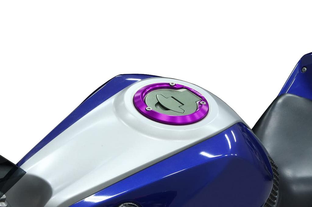 BIKERS Fuel Cap Ring for and Machined YZF-R25 MT-25, Aluminum, Purple, BK-Y0432-PUR
