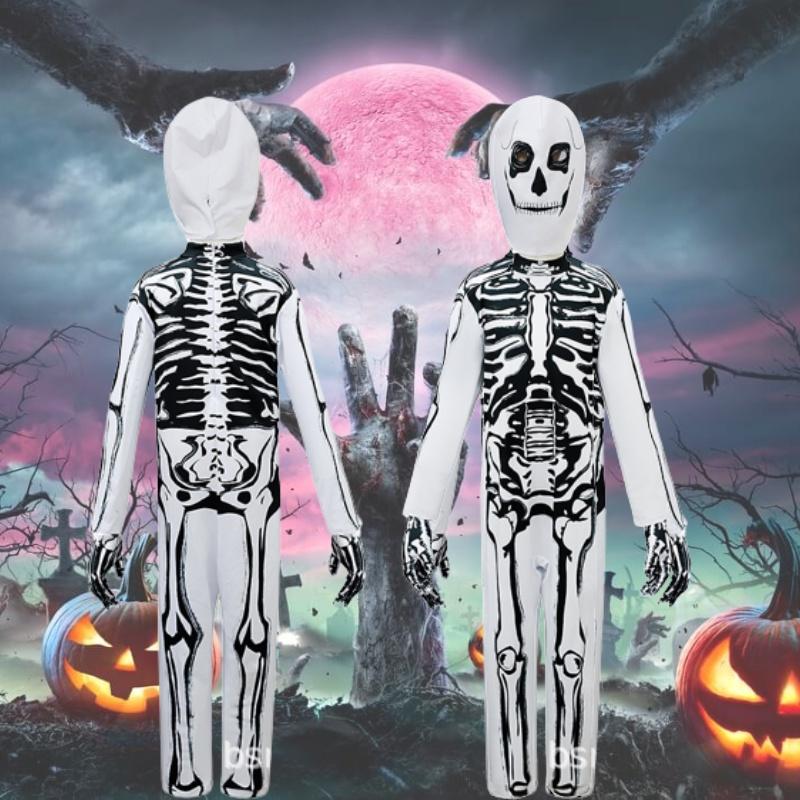 Creepy Halloween Skeleton Cosplay Outfit For Men And Women Dm0178