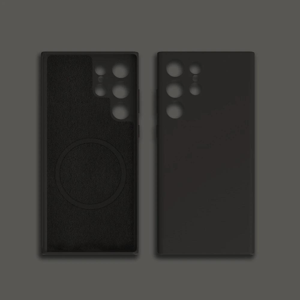 

Liquid Silicone For Magsafe Case For Samsung Galaxy S23 S22 S21 FE S24 Ultra Cases Wireless Charging ShockProof Cover For Samsung S24