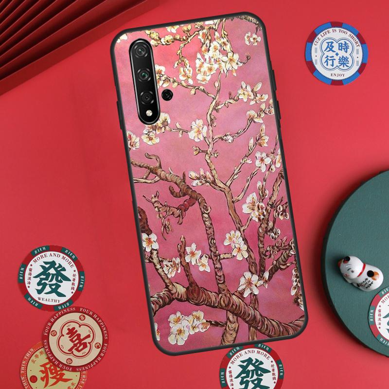 Blossoming Almond Tree For Huawei Nova Y60 Y70 Y90 Y72 Y73 Y61 Y91 7i 8i 11i 12i 12s 9 10 SE P20 P30 P40 Lite Case