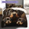 Rottweiler Pattern Bedding Home Decoration Birthday Gift (1 * Duvet Cover + 2 * Pillowcase, Without Core)