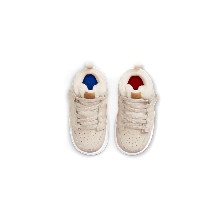 Air Jordan 1 Mid ALT Utility TD Fleece Dětské tenisky Tan Pearl-White Dark-Driftwood DO2210-264