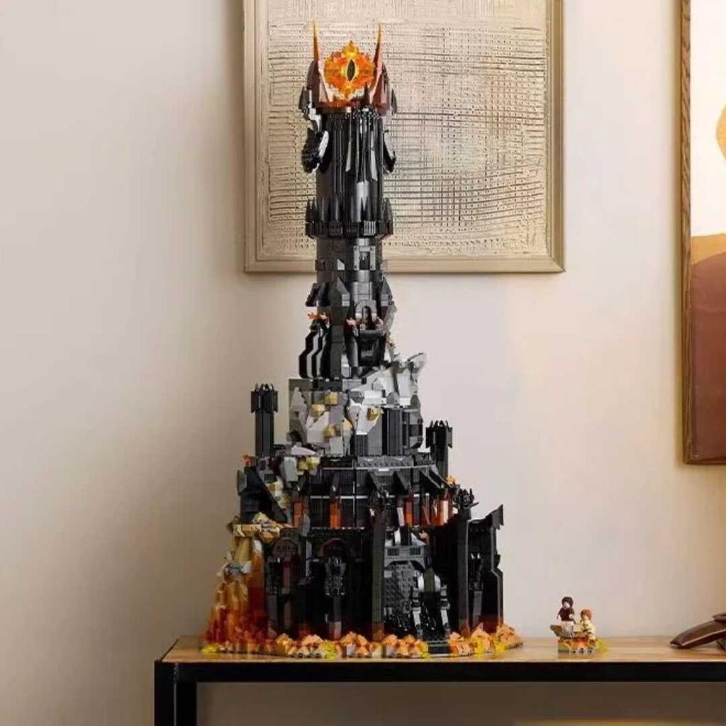 Creative Building MOC: The Lord of the Rings Barad-dûr Large Black Tower Small-Brick Building Toy