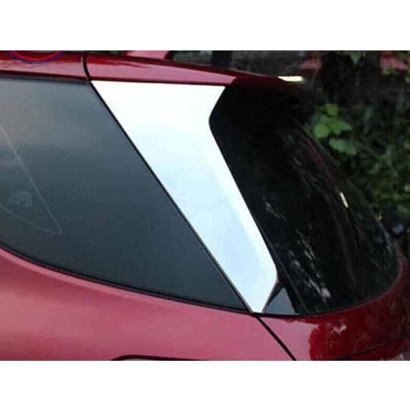 Car Styling Rear Tail Spoiler Side Triangle Molding Window Bezel Trim For Chevrolet Equinox Third GE 2017 2018