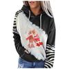 Women's Fashion Casual  Christmas Print Round Neck Sweater Loose Sports Top Pullover