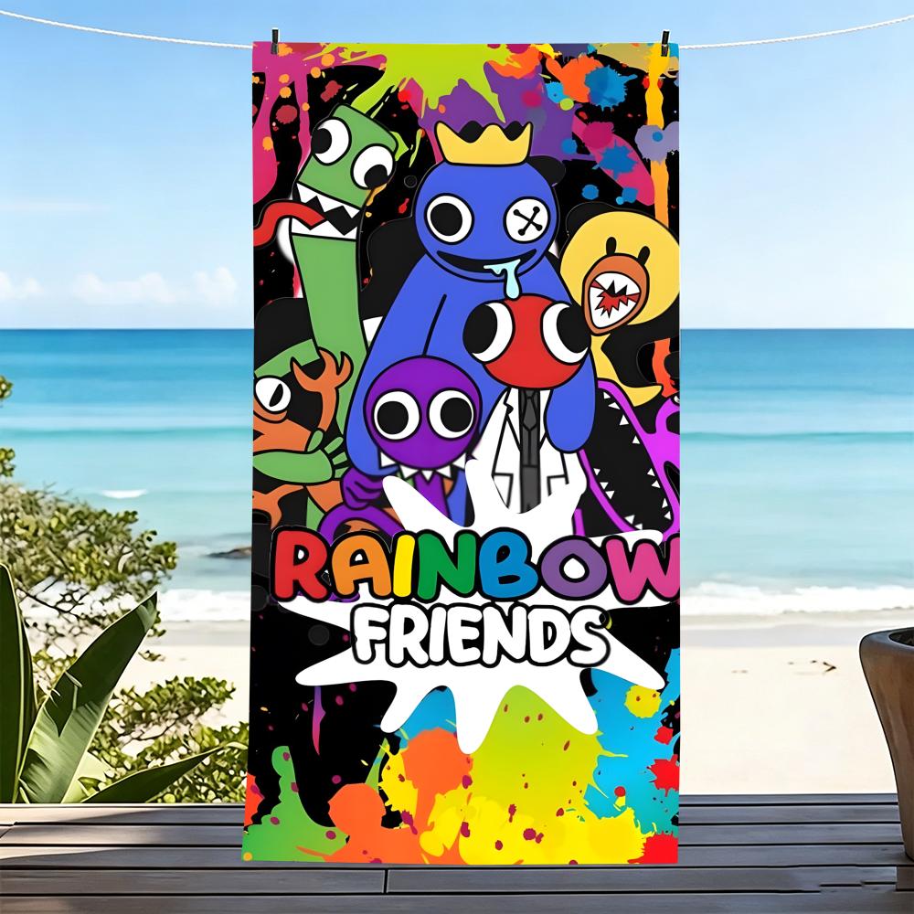 R-Rainbow Friends-S Towel Microfiber Beach Towel, Quick-Dry, Sand-Free, Ultra-Fine Fiber, Super Soft.