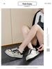 2025 Spring Women's Trendy Korean-Style White Breathable Skate Shoes with Versatile Thick Soles