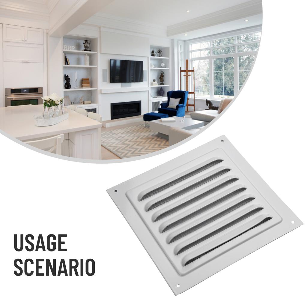 1pc 150/200/250/300mm Aluminum Louvered Vent Grille Cover Square Vent Insect Screen Cover Suitable For Covering Wall Ceiling