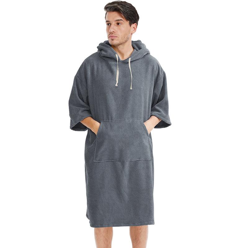 Hooded Beach Changing Quick Dry Robe Swimming Microfiber Poncho Towel Scuba Diving Beach Poncho Bath Towel