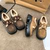 Retro Velvet Birkenstocks Winter New Small Thick-soled Heightening Cotton Shoes Lace-up Snow Boots