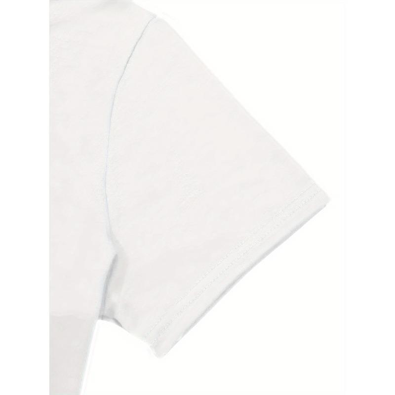 European Size [New Recommendation] Joyful Pattern Printed T-shirt, Women's Casual, Vacation, Short-sleeved Round Neck, Spring and Summer