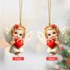 2D Flat Angel Wings Acrylic Ornaments with Golden Rope, Realistic Angle Pendant, Charm Rearview Mirror Hanging Decor,Prety Gifts for Family Friends