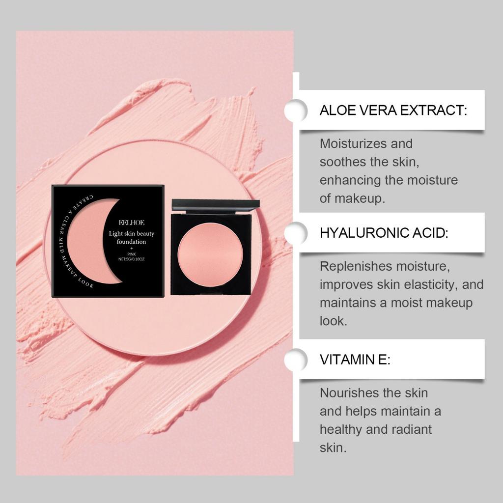 EELHOE Pink Hydrating Concealer Foundation Cream Natural Lightweight Matte Smooth Makeup Base