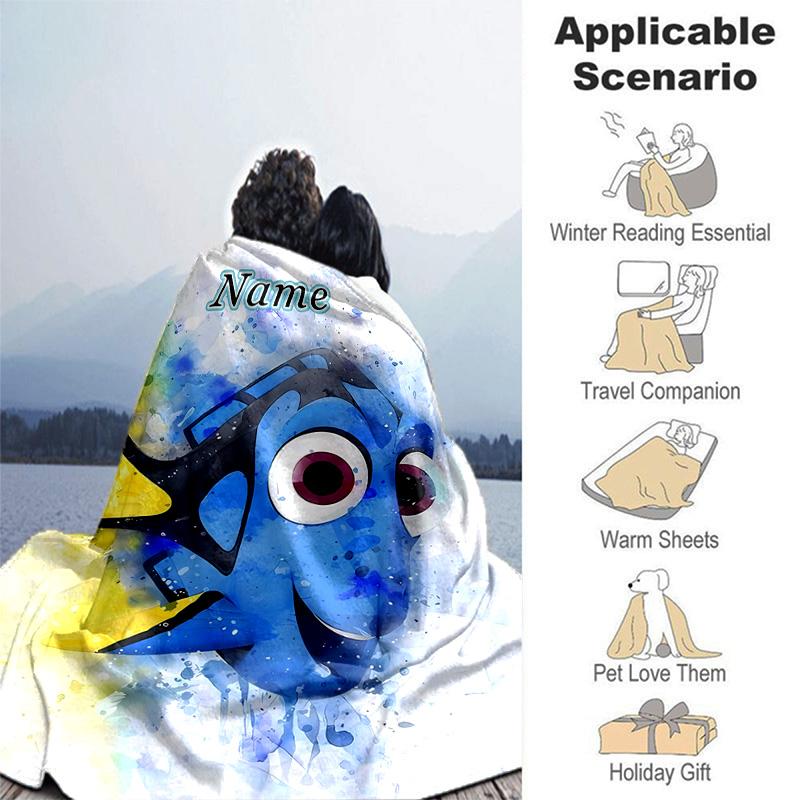 Custom 1pc Ocean Adventure Nemo Blanket, Soft And Comfortable Blanket, Casual Warm, Camping Travel Blanket, Birthday Gift Q910147