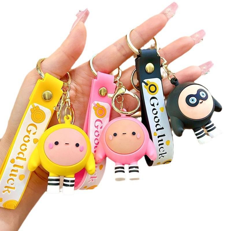 Egg Boy Party Doll Pendant Exquisite Female Couple Keychain Car Doll Keychain Student Backpack Hanging Accessories