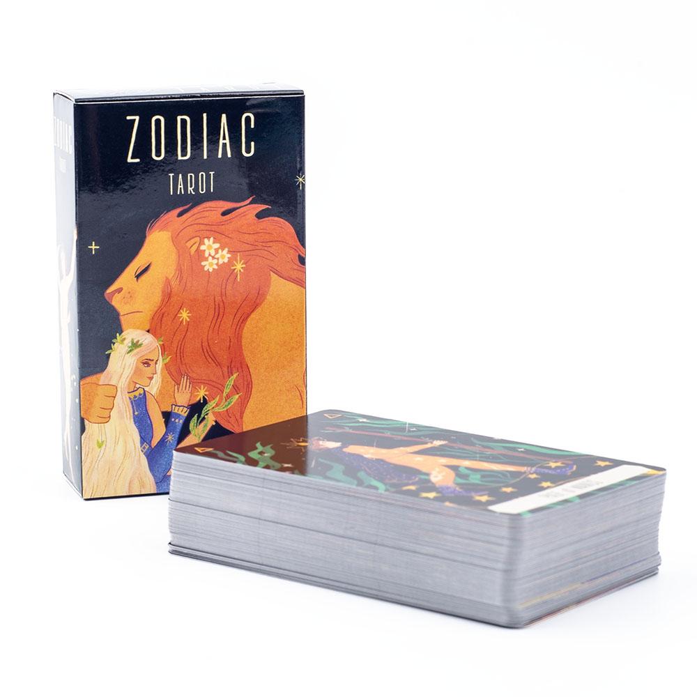 Zodiac Tarot 78-Card Deck Divinatory Path Under the Stars Engaging Board Playing Game for Family Gathering