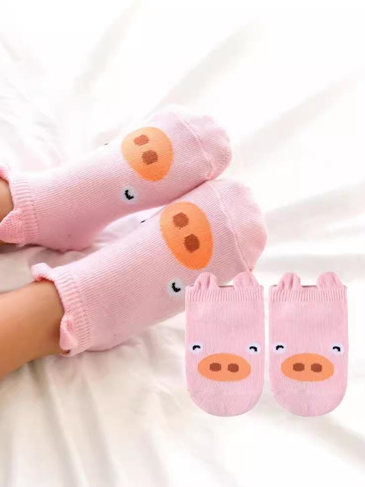 Three-Dimensional Cartoon Boat Socks: Non-Slip Polyester Cotton for Newborns