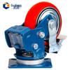 Guxiang 6-inch Spring Shock-Absorbing Polyurethane Swivel Caster Wheel