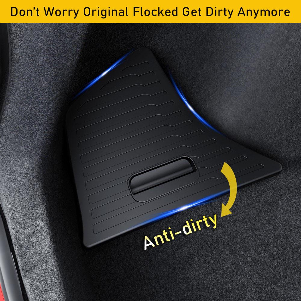 For 2026 2026 2026 Tesla Model 3 Rear Trunk Side Storage Box with Cover Tail Boot Organizer Partition Decoration Car Accessories