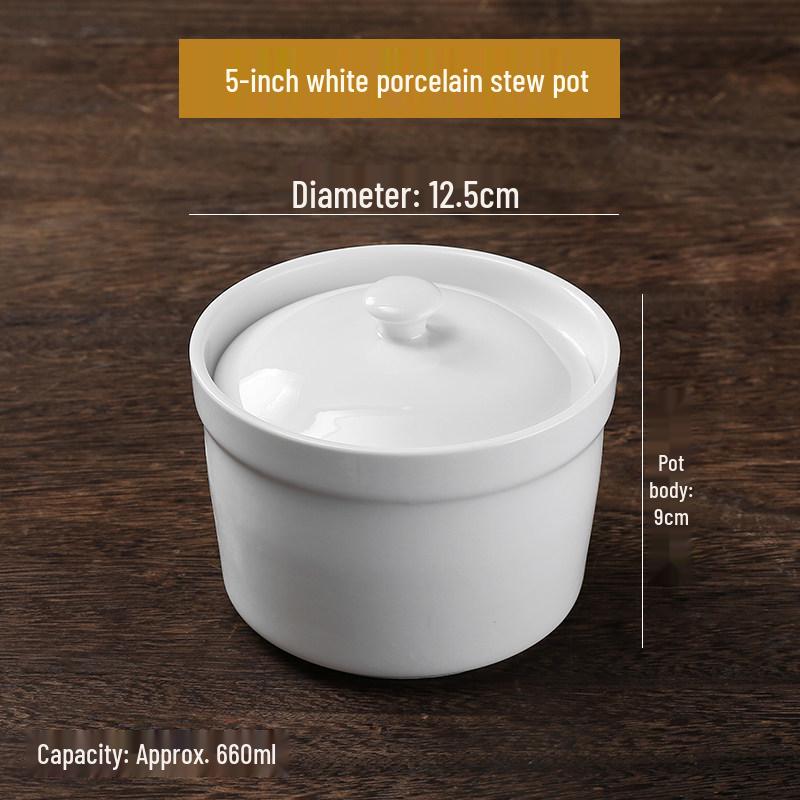 Purple Clay Double-Boiler Stew Pot with Lid - Chinese Retro Health Pot for Stews, Soups, and Steamed Eggs.