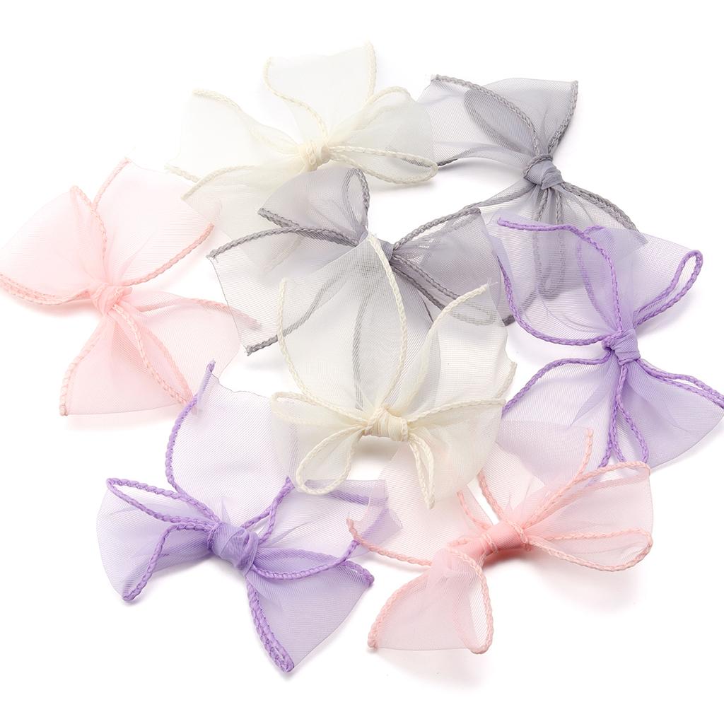 10pcs/lot Fishtail Yarn Ribbon Bows Colorful Handmade Bows For DIY Bow Hair Ornament Gift Wedding Dress Party Decoration