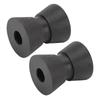 2Pcs Boat Trailer Roller 1.5 X 1.9in Nylon Anti Scratch Bow Roller Assembly for Yacht Marine Motorboat Black