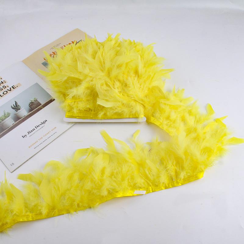 1M White Turkey Marabou Feathers Trim Ribbon Natural Feather For Diy Crafts Wedding Party Sewing Christmas Decoration