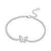 New 925 Silver Sparkling Butterfly Bracelet Chain Link Women Bracelet Jewelry Party Trendy Anniversary Gifts