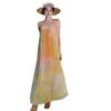 New summer new Korean version colored chiffon smudge suspender dress
