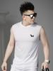 European Goods Fashion Brand Badge round Neck Vest Men's Summer Casual Waistcoat Outer Wear Sports Undershirt Men's Sleeveless T-shirt