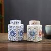 Kitchen Seasoning Ceramic Tea Pot Reusable Traditional Chinese Food Sealed Box with Lid Airtight Food Storage Containers