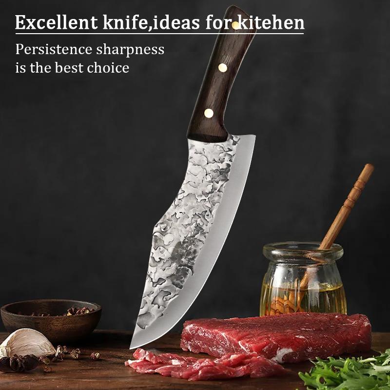 Forged Boning Knife Butcher Knife Kitchen Stainless Steel Meat Chopping Knife Chef Slicing Cutter Knife Cooking Tools