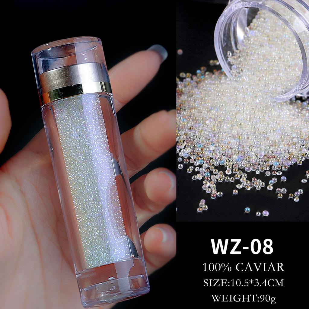Nail Art Jewelry Elf Beads, Glass Beads Mixed Diamonds, Transparent Beads Micro-Diamonds, Bottled Direct Sales