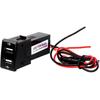 Dual USB Car Charger for Isuzu's Original Reserved Position, 38x22.5mm